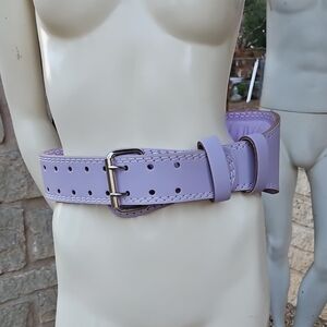 Unused Clean IFAST Leather Weight Lifting Belt Lilac Size Small Adjustable